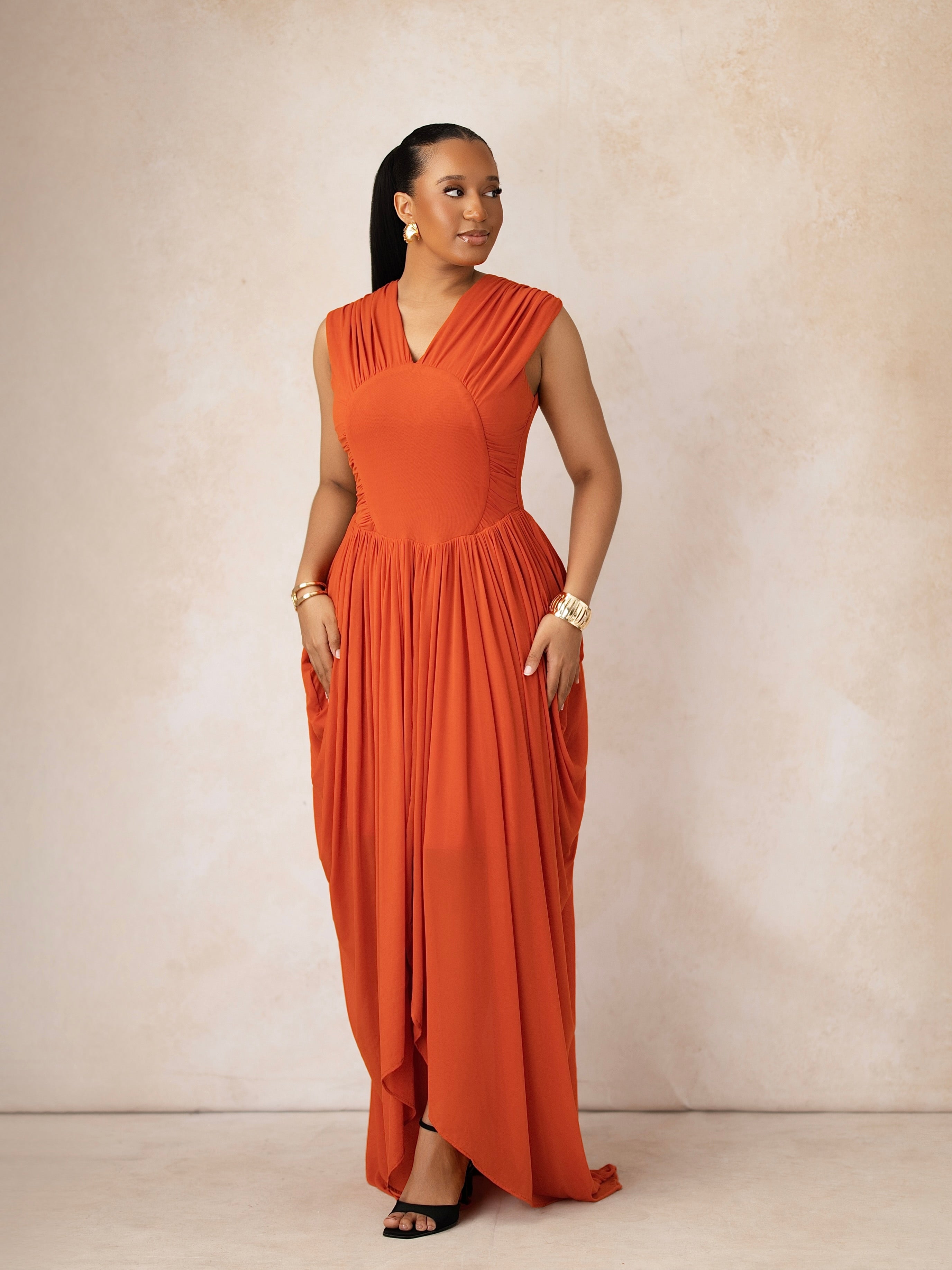 Aurora Draped Maxi Dress