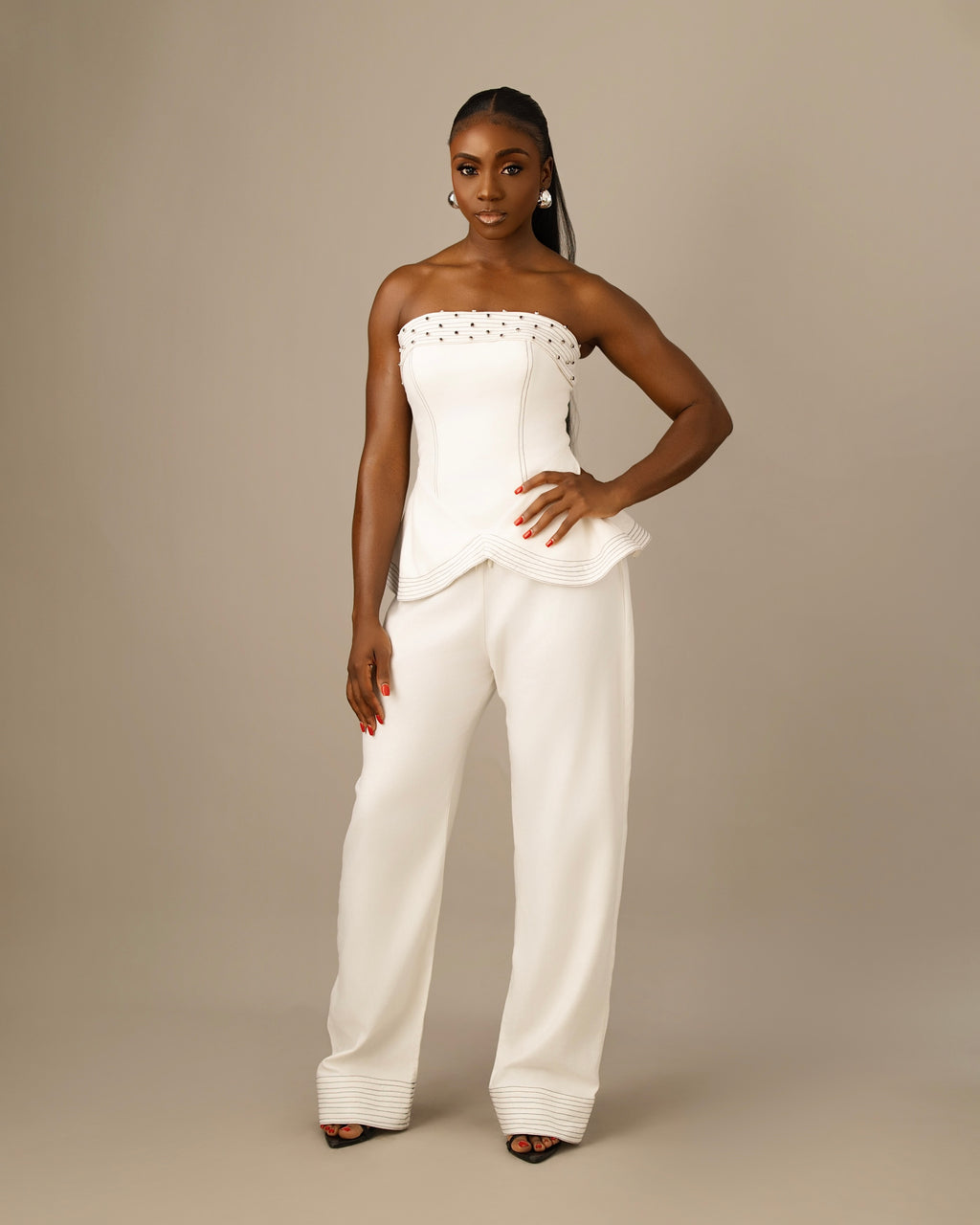 Busayo Convertible Linen Corset Jumpsuit