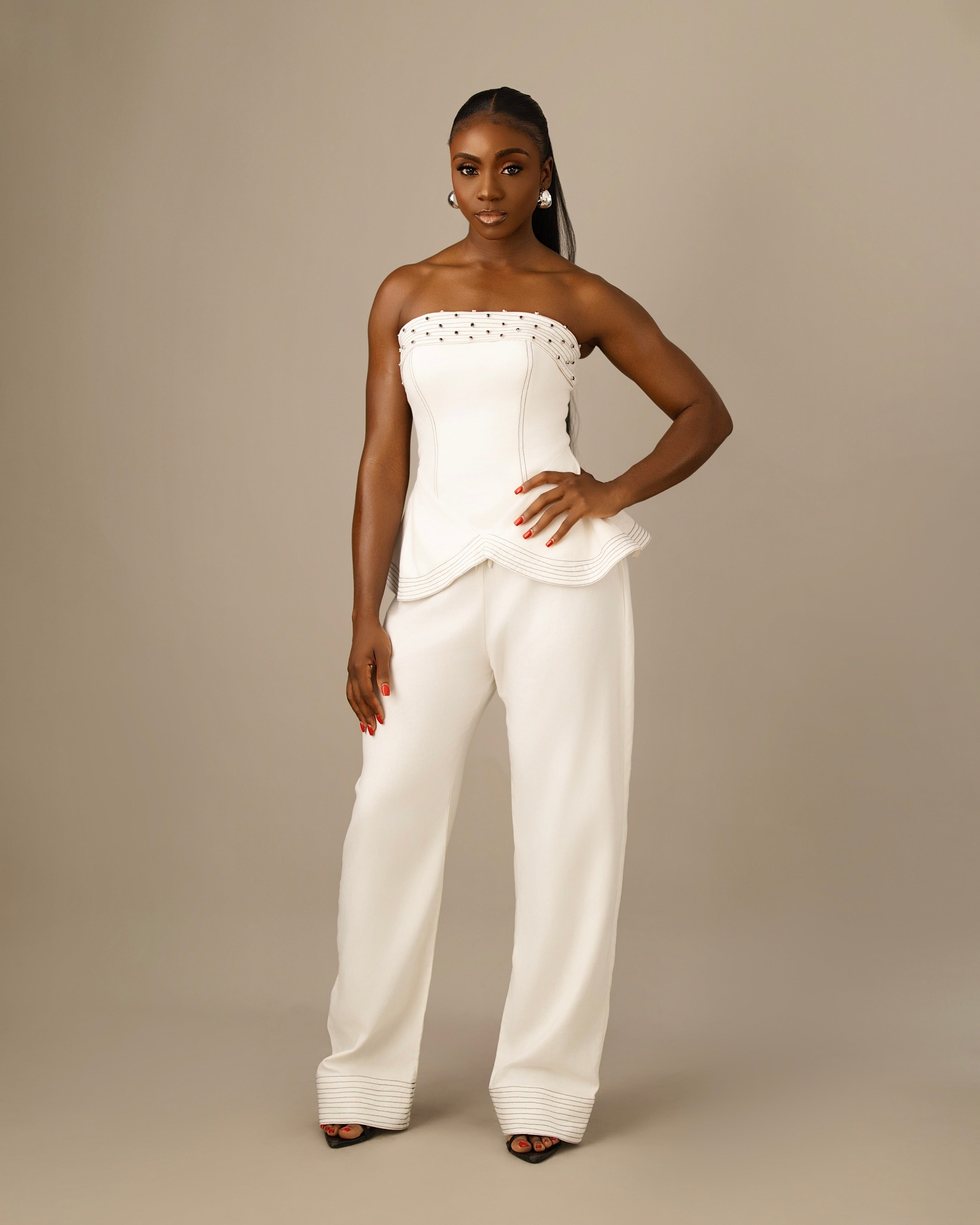 Busayo Convertible Linen Corset Jumpsuit