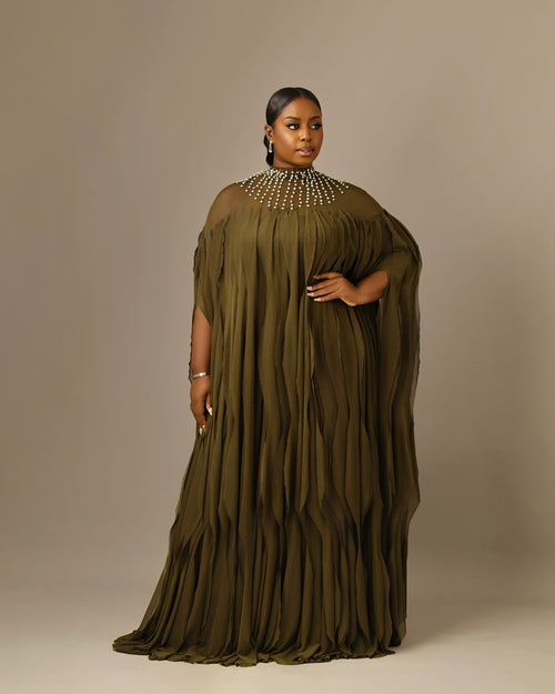 LUXE CRYSTAL CASCADE KAFTAN