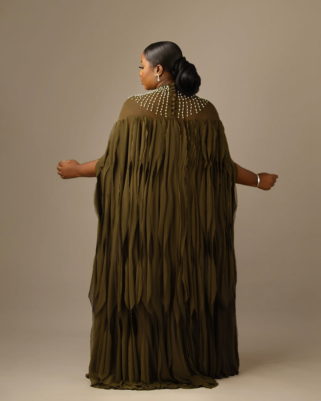 LUXE CRYSTAL CASCADE KAFTAN