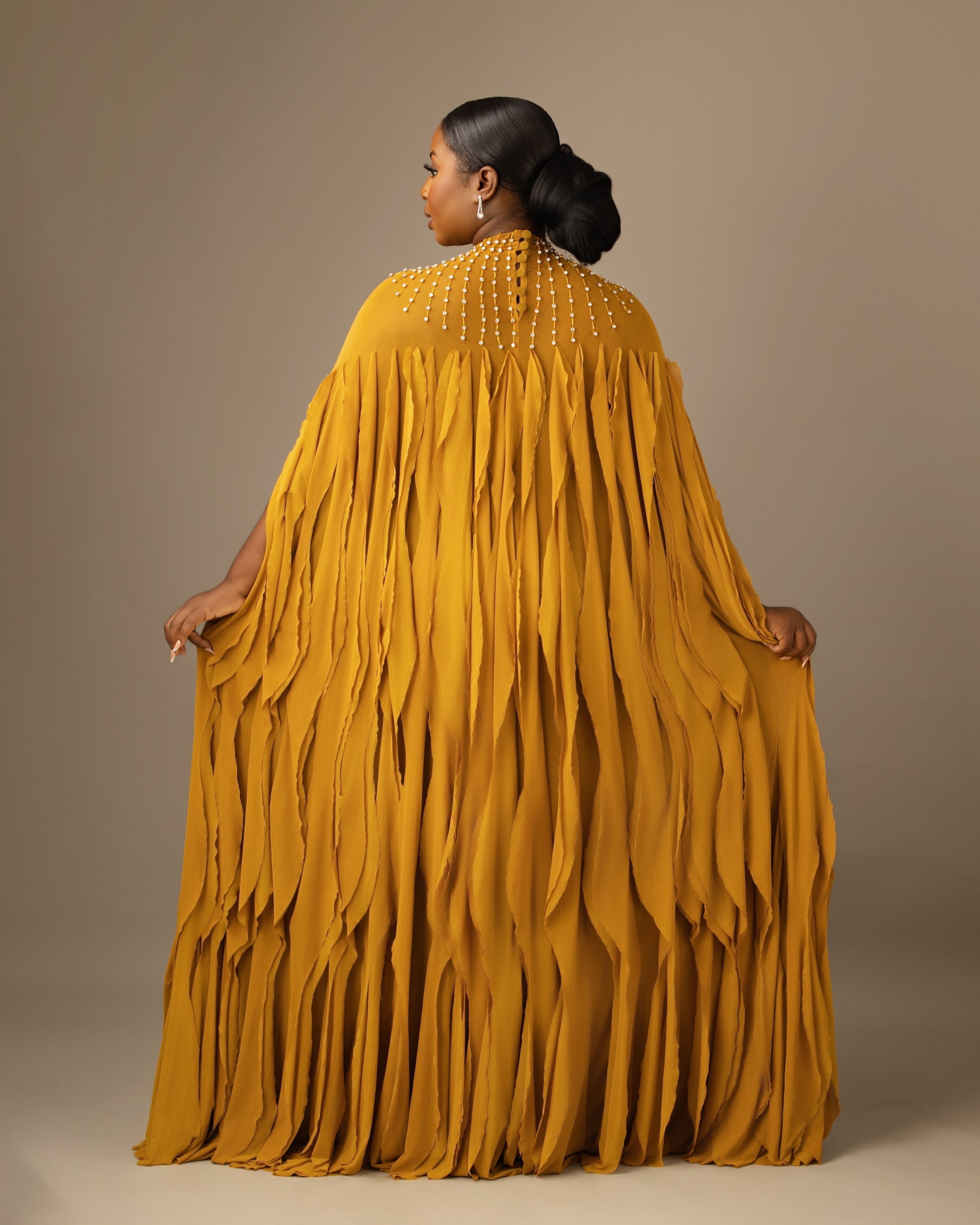 LUXE CRYSTAL CASCADE KAFTAN