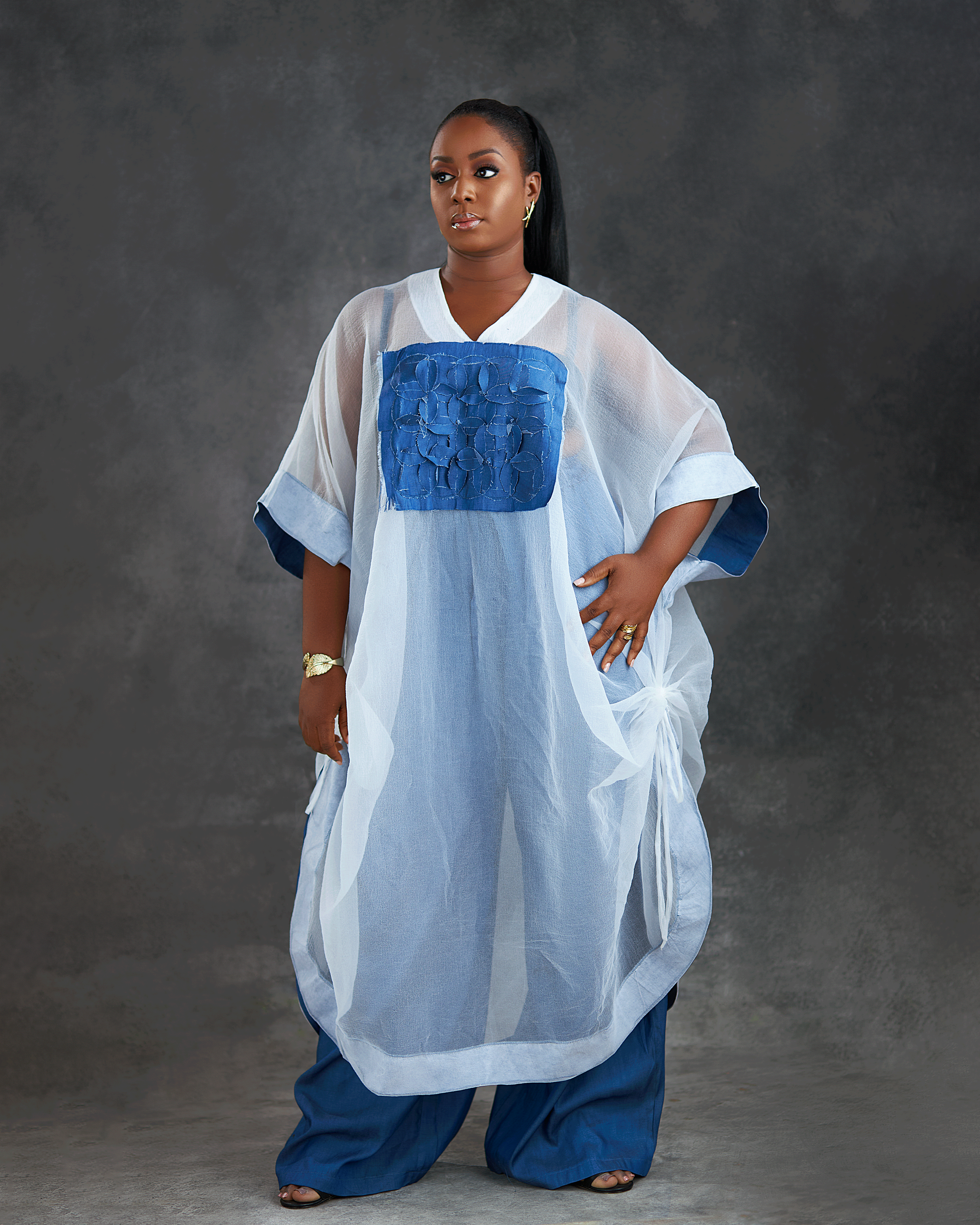 Lyla Kaftan and Denim Set