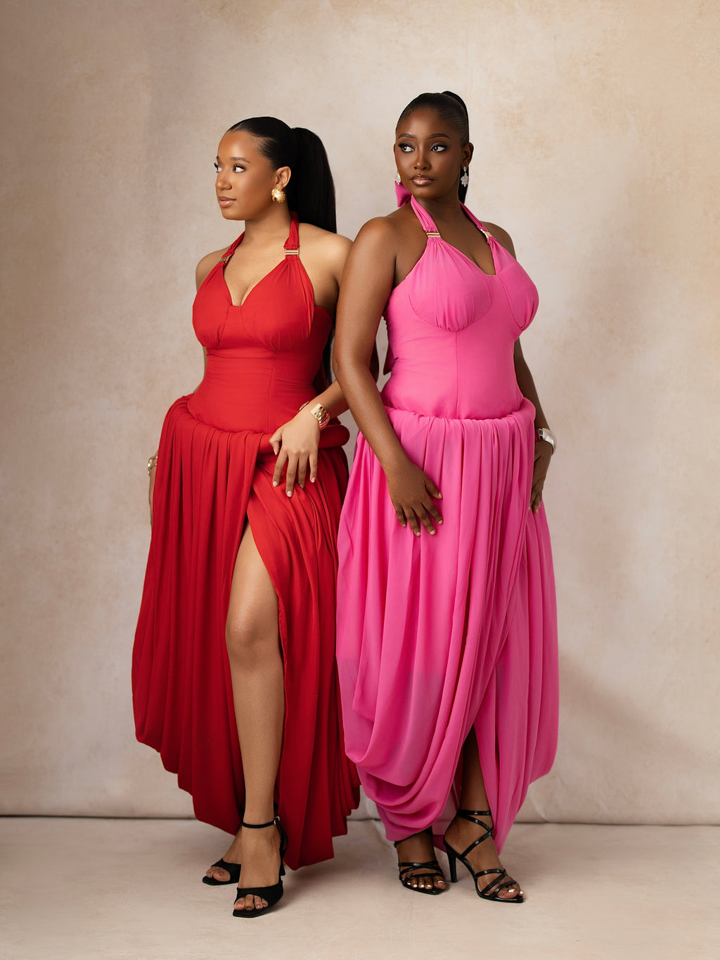 Ruby Draped Maxi