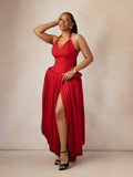 Ruby Draped Maxi