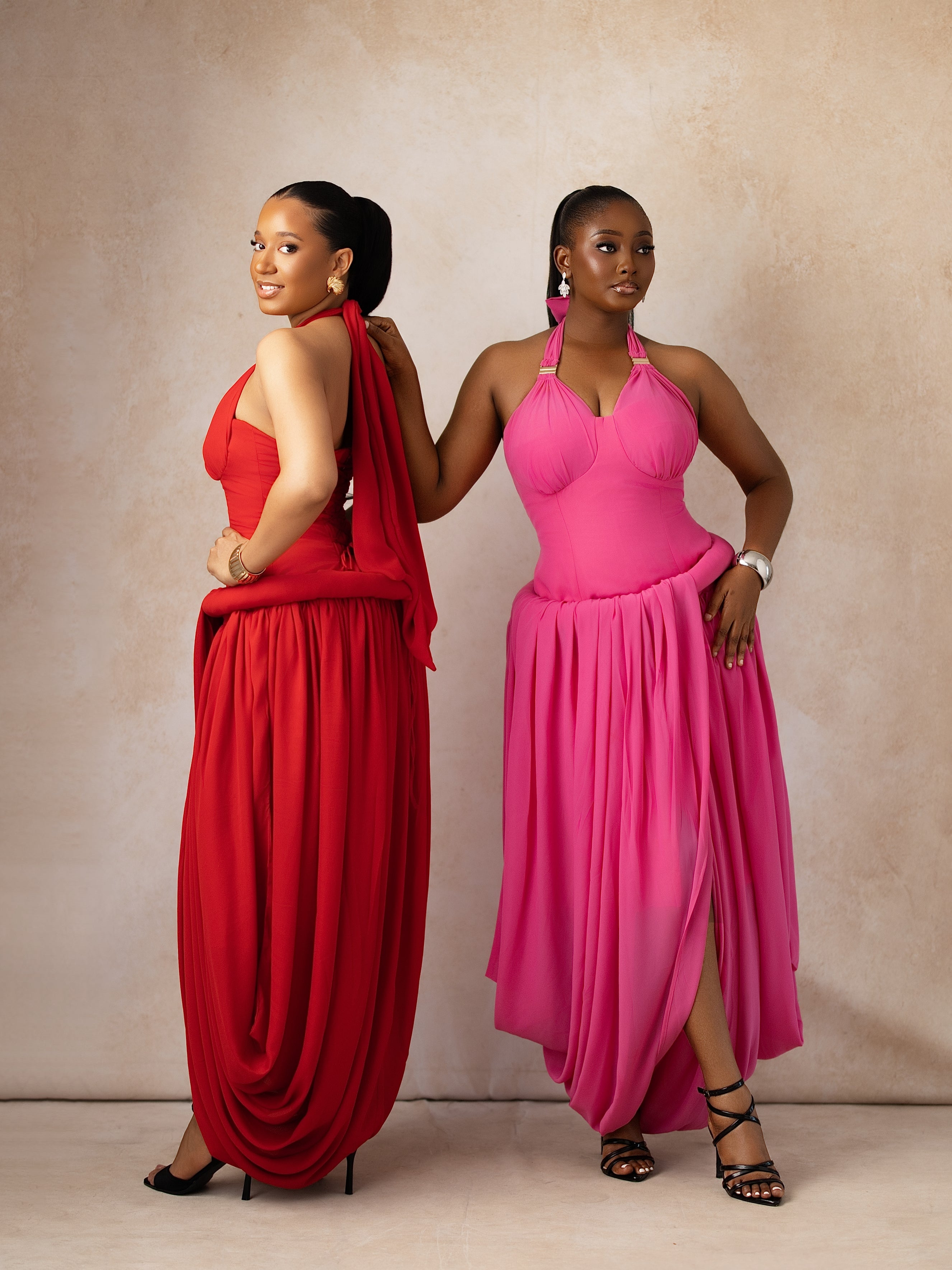 Ruby Draped Maxi