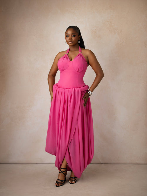 Ruby Draped Maxi