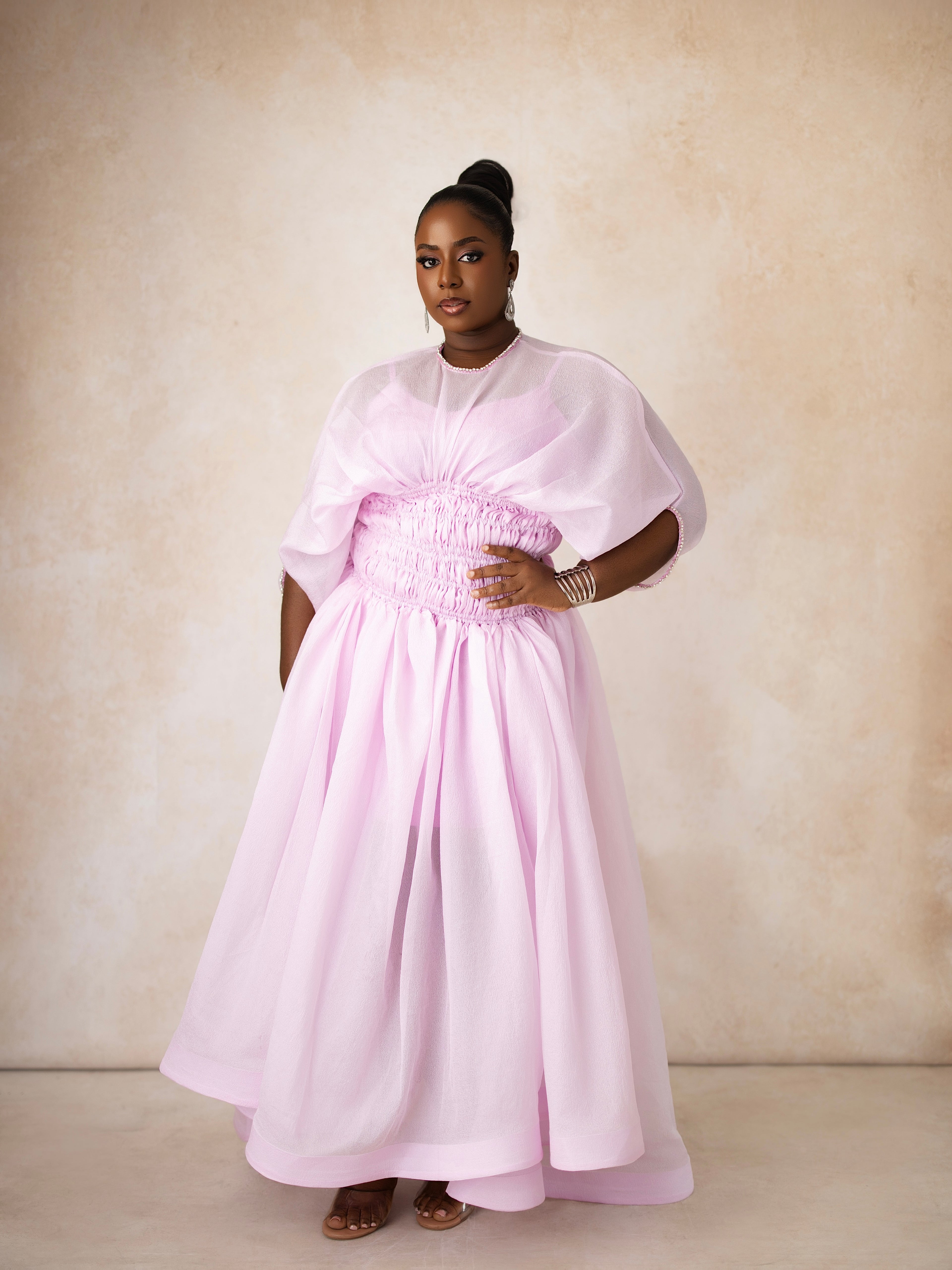 Safari Organza Maxi Dress