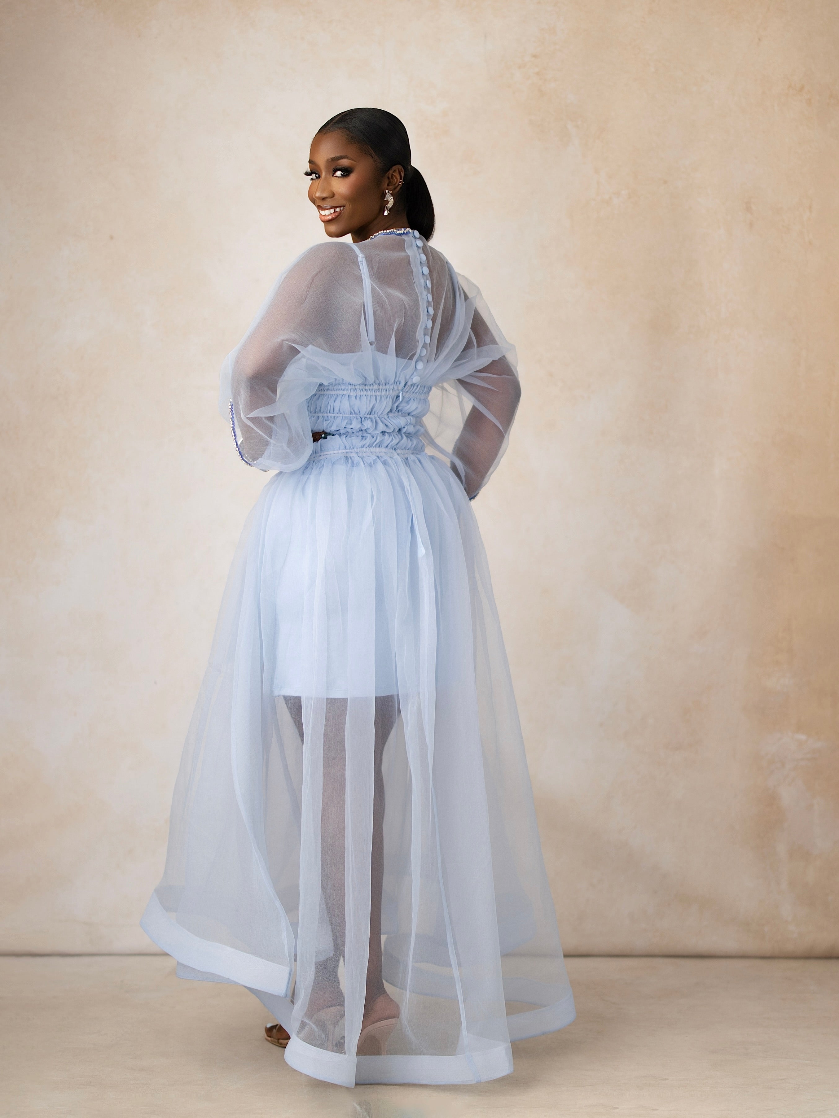 Safari Organza Maxi Dress